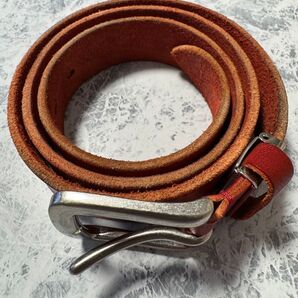 栃木レザー ベルト 赤