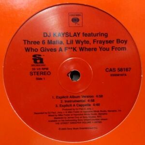 12inchレコード　 DJ KAYSLAY / WHO GIVES A F**K WHERE YOU FROM