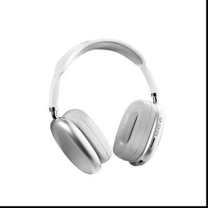 【7-10日以内の発送】2in1(Bluetooth5.1と有線接続)重低音オーバーイヤーヘッドホン TF(micro S【色】銀