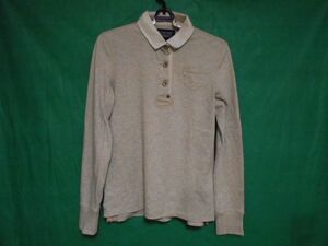 * Polo jeans Ralph Lauren * white collar long sleeve cut and sewn *. gray *sizeM