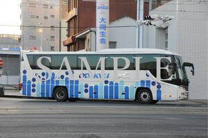 D[ автобус фотография ]L версия 1 листов маленький рисовое поле внезапный автобус Selega Kochi линия голубой metsu