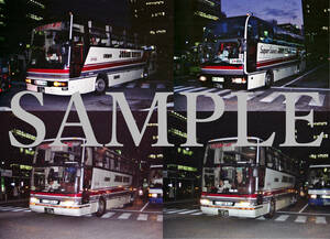 F[ bus photograph ]L version 4 sheets tokiwa traffic Super Cruiser - spec - swing Selega Tokyo line 