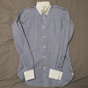 BAGUTTA バグッタ ドレスシャツ ネイビー ピンホール