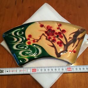 七宝焼 高級飾皿 梅 1973年