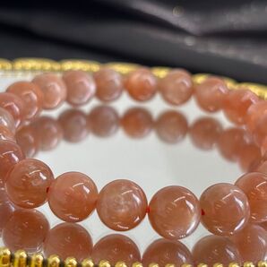 8㎜サンムーンストーンパワーストーンブレスレット内径16㎝ 天然石