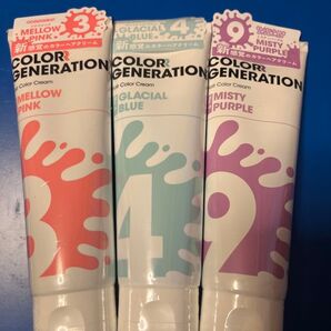 COLOR GENERATION カラーヘアクリーム 3個セット カラートリートメント カラーシャンプー カラーバター