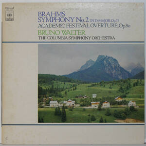 01008i 12LP★ BRUNO WALTER / BRAHMS Symphony no.2 Academic festival overture ★SOCL1085 クラシック ブルーノ・ワルター ブラームス