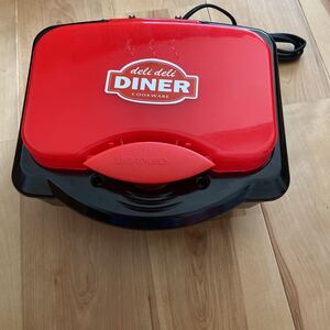 電気ハンバーガーグリル DR-5984 レッド 和平フレイズ ロースター デリデリダイナー やや難あり