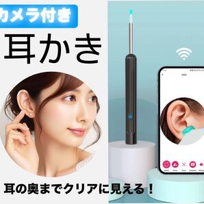 ホワイト 耳かき カメラ ワイヤレス WiFi接続 高画質 TypeC充電 Android iPhone対応