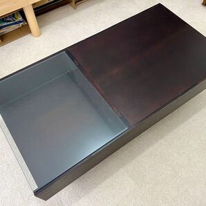 ローテーブル アンティークガラステーブル