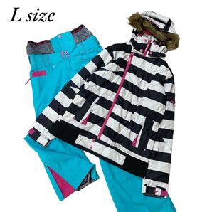 未使用級 モダンアミューズメント スノボウェア スキーウェア 上下セット セットアップ レディース ウインタースポーツ 冬休み