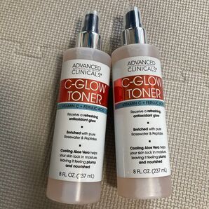 ADVANCED CLINICALS C-GLOW TONER 2本セット ビタミンC フェルラ酸