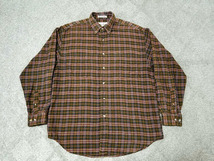 良好 良い柄 90s ビンテージ EDDIEBAUER Bainbridge Flannel ヘビーネルシャツ フランネルシャツ M エディーバウアー_画像1