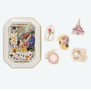 シール 美女と野獣 缶 カン 新エリア ディズニー Disney ランド