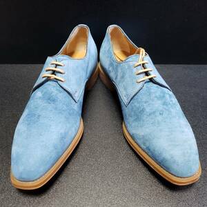 サントーニ（Santoni） イタリア製革靴 青 UK8