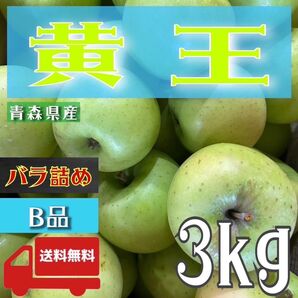 " 黄王 "【青森県産りんご3kg】【産地直送】【即購入OK】【送料無料】家庭用 りんご リンゴ 林檎