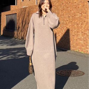 エトレトウキョウ ハーフジップタートルニットワンピース お洋服