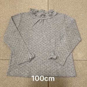 3can4on 長袖 フリル付きカットソー トップス 100cm 女の子