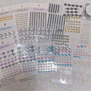 デコレーションシール ラインストーンシール ダイソー セリア seria 100均 デコシール ダイヤ 黒 金 銀 シートシール