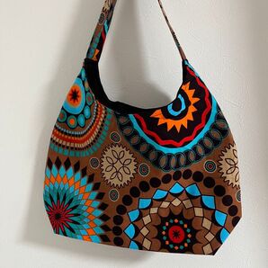 No564 アフリカ布 ワンショルダートートバッグ