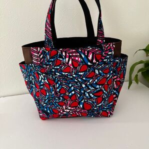 No585 アフリカン サイドポケット付きトートバッグ