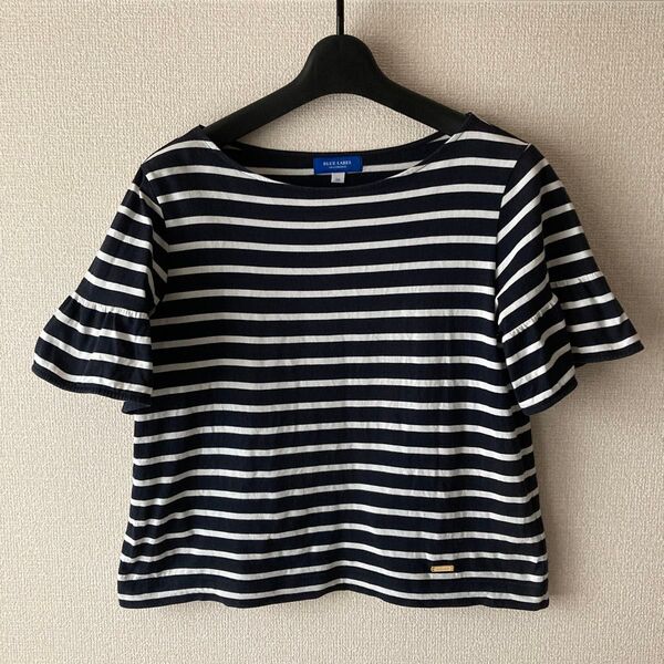 ブルーレーベル クレストブリッジ ボーダー 袖フリル Tシャツ サイズ38 トップス カットソー