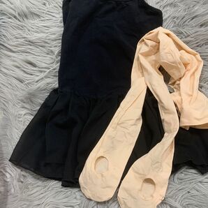 ブラック 衣装 150cm レオタード レッスン 習い事 新体操 セット