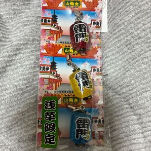 浅草限定 雷門提灯デザイン ストラップ 3個セット