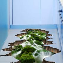 床壁ステッカー 3D リデカール壁紙デコレーション滝 　インテリア_画像3
