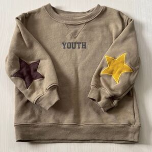 スウェット トレーナー YOUTH ロゴ 星柄 パッチワーク