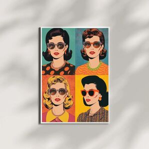 b1 ポップアートポスター レトロな女性 イラスト 北欧モダン おしゃれ 壁掛け アートポスター マリリンモンロー ポップアート