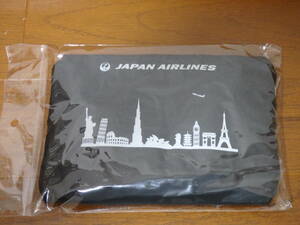  prompt decision! new goods unused!JAL Japan Air Lines tote bag eko-bag Carry on bag black world travel amenity goods 