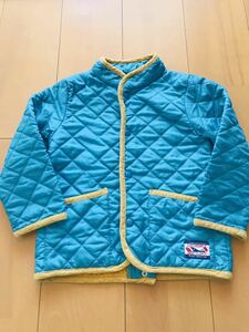 * beautiful goods * quilting jacket * regular price 3036 jpy *110* children communication * reverse side nappy warm blue Kids man 