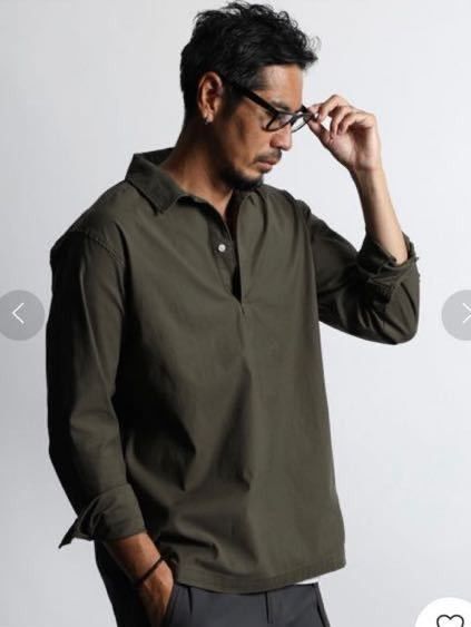 The DUFFER of ST.GEORGE シャツ ECO FRIENDLY DYE SKIPPER SHIRT カーキ XL