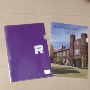 新品未開封◆立教大学A4クリアファイル 2枚セット◆箱根駅伝応援ロゴマークと本館キャンパス校舎外観