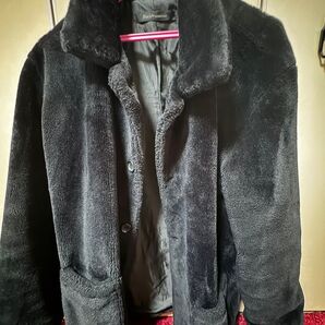 Black by VANQUISH ファージャケット コート ブラック コート 黒 毛皮 シェアードミンク アウター ミンク