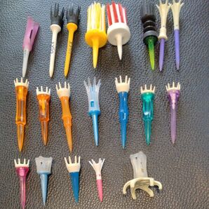 ゴルフティー まとめ売り 20個 カラフル 樹脂