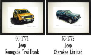 GC-1771 Jeep renegade *GC-1772 Jeep Cherokee limitation version .300 part autograph autograph have frame settled * author flat right .. hope number . please choose.