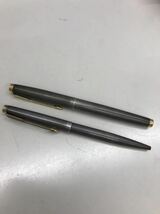 B1548【アンティーク】パーカー14K万年筆&ボールペン STERING CAP&BARREL USA_画像1