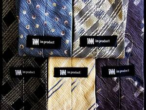 * super SALE*N1347[ all *[ Miyake one raw ] Issey Miyake. necktie 5 pcs set .! super bargain!] necktie ③