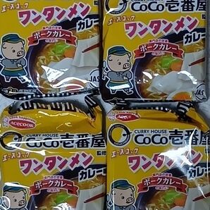 ワンタンメンカレー味4袋 CoCo壱番屋監修 エースコック カレーラーメン ポークカレー
