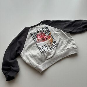 中古品mirror bae 90サイズトレーナー HARLOW ICE CREAM トレーナー グレー ブラック キッズ