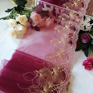 手作り ハンドメイド 編み 材料 幅広 トーションレース 豪華なレース QQH1