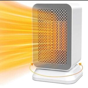 セラミックヒーター【3秒速暖】 小型 静音 転倒OFF 首振り タイマー付