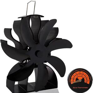 ストーブファン 7枚ブレード薪ストーブ/暖炉/石油ストーブ対応|電源不要