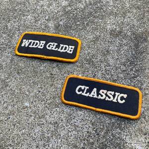 ビンテージ ハーレー WIDE GLIDE ワイグラ グライド フォーク ワッペン ナックル パン ショベル アウトロー バイカー ベスト MC チョッパー