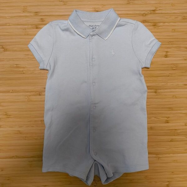 【美品】ラルフローレン 半袖 ロンパース ポロシャツ風デザイン サイズ70