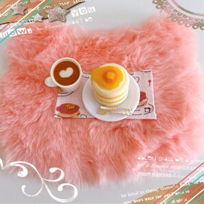 ★ミニチュア スイーツ パンケーキ フード 食品 食器 飲物 フォーク コーヒー