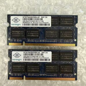 DDR2ノートPC用メモリ SO DIMM 2GB×2枚 計4GB PC2-6400S-666-13-F1.800 NANYA