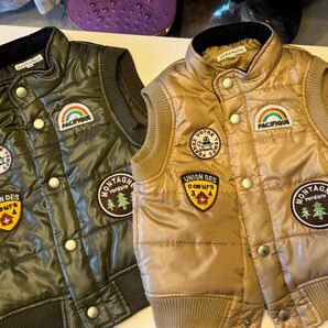 3can4onダウンベスト色違い2着とBeams-mini厚手長袖(着脱可)アウターの3着セット サイズ110 男の子
